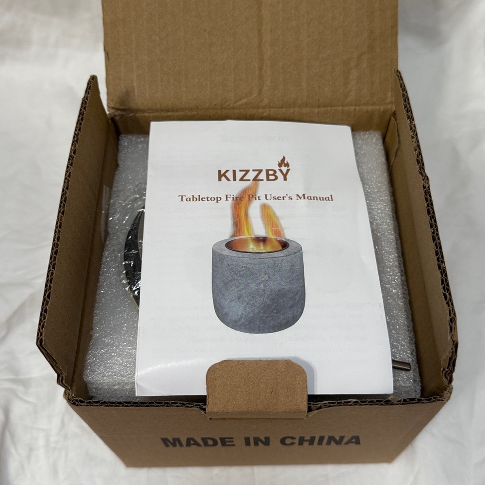 NWT Kizzby Portable Table Top Fire Pit Bowl with Flat Fire Extinguisher. - Picture 7 of 16